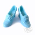 Туфли голубые на платформе со шнуровкой 