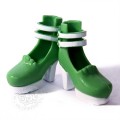 Туфли зеленые на белой платформе  