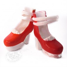 Туфли красные на белой платформе