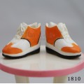 Высокие кроссовки (кеды) бело-оранжевые